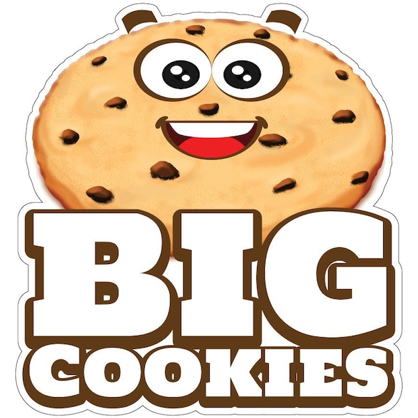 Signmission Big Cookies Decal Concession Stand Food Truck Sticker, 16" x 8", D-DC-16 Big Cookies19 D-DC-16 Big Cookies19 - main